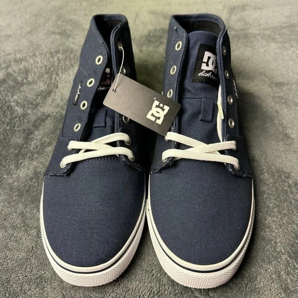 COPY - DC Bristol Mid Canvas Women's Casual Skate Shoe Blue Size 10 New - Picture 15 of 17
